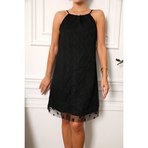 armonika Women's Black Halterneck Lined Mini Dress