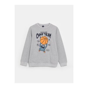 LC Waikiki Boys' Comfort Fit Crew Neck Printed Sweatshirt