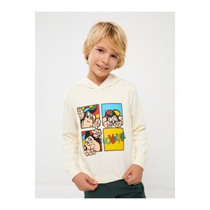 LC Waikiki Nostalgic Monkey Printed Long Sleeve Unisex Kids Hoodie