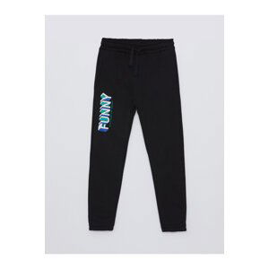 LC Waikiki Boy's Jogger Sweatpants with Printed Elastic Waist