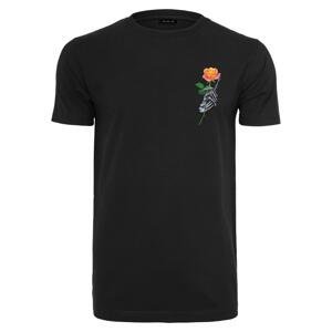 Handmade T-shirt with chrome frame black
