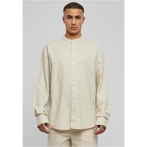 Cotton linen shirt with stand-up collar, softseagrass