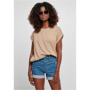 Women's papaya T-shirt with extended shoulder