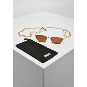 Kalymnos Chain Sunglasses Gold/Brown