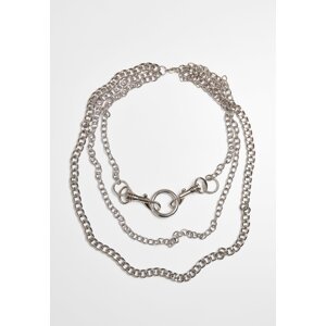Silver necklace with carabiner