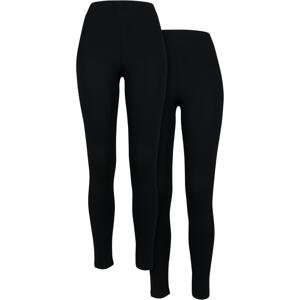 Women's Jersey Leggings 2-Pack Black+Black