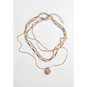 Gold coin layering necklace