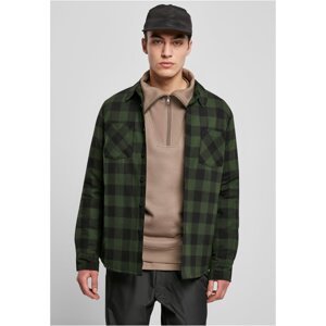 Padded flannel shirt black/forest