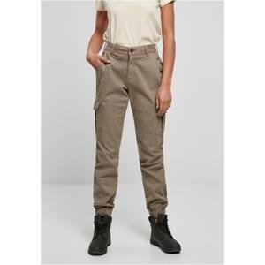 Women's Cargo High-Waisted Softtaupe Trousers