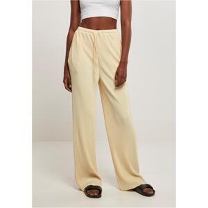 Women's Plisse Pants Soft Yellow