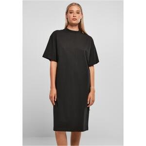 Women's Organic Long Oversized T-Shirt Dress Black