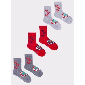 Yoclub Kids's Christmas Socks 3-Pack SKA-X046U-AA00