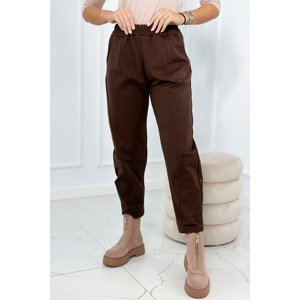 Viscose trousers brown