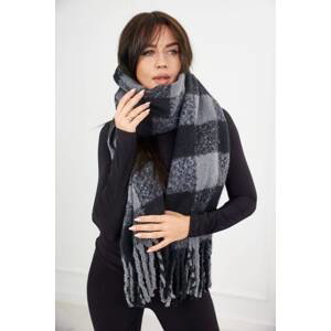 6073 Women's scarf black + graphite