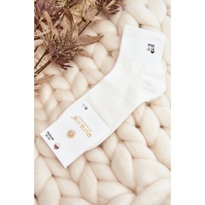 Women's cotton socks white