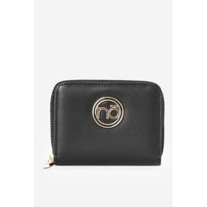 Women's Natural Leather Wallet Small Nobo Black