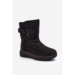 Women's insulated Velcro snow boots Black Jawora