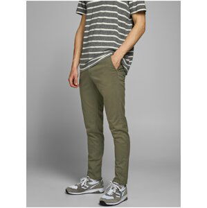 Zelené chino nohavice Jack & Jones Marco