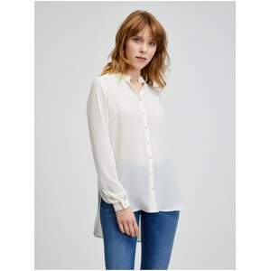 Cream blouse with extended back CAMAIEU - Ladies