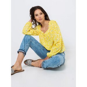 Yellow patterned blouse CAMAIEU - Women