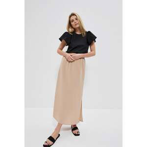 Maxi skirt made of smooth fabric