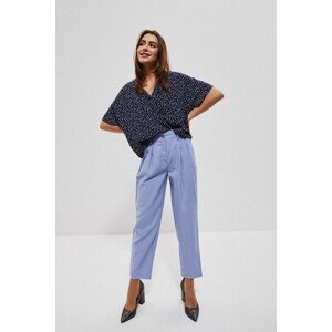 High waisted viscose trousers