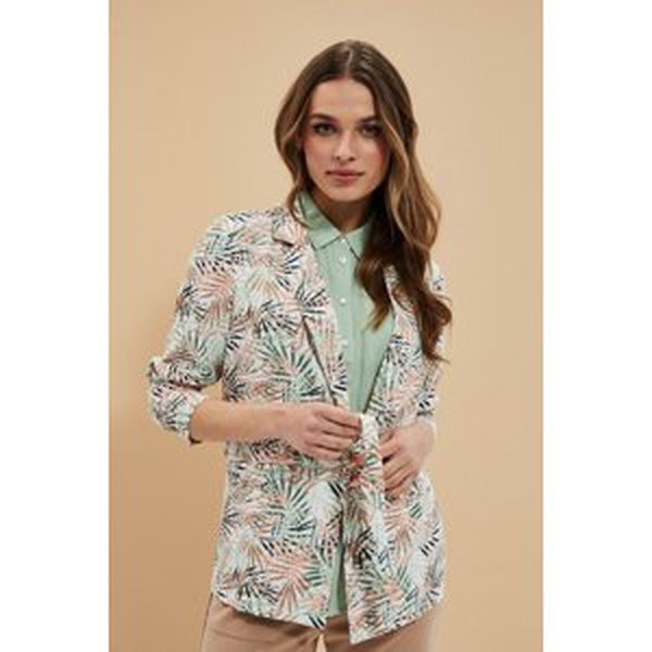 Jacket with tropical pattern