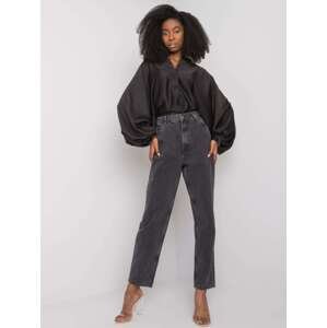 Black women's jeans with high waist by Daniela RUE PARIS
