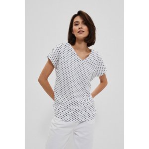 Cotton blouse with polka dots