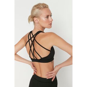 Trendyol Black Support/Sculpting Sports Bra with Cross-Bottom Detail in the back