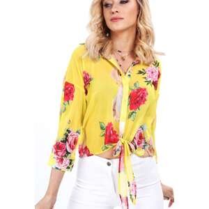 Yellow summer shirt with flowers