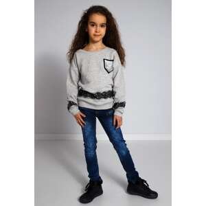 Kids denim jeans with zippers