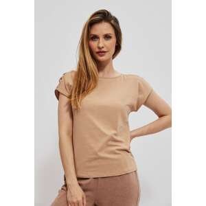 Blouse with decorative sleeves - beige