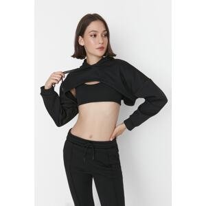 Trendyol Black Crop Sweatshirt, Sports Bra and Sweatpants 3-pack Sports Suit
