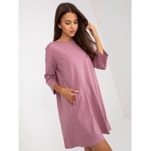Dusty pink oversize dress with pockets by Dalenne