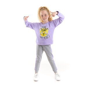 Mushi Leopard Girl Lilac Gray Tracksuit Suit