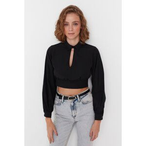 Trendyol Black Crop Blouse