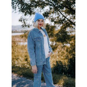 Trendyol Blue oversize Trucker džínsová bunda