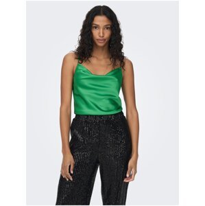 Green Women's Satin Top ONLY Mille - Women