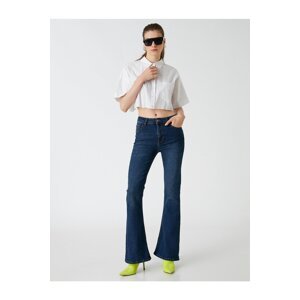Koton džínsy so širokými nohami s vysokým pásom - Victoria Jeans