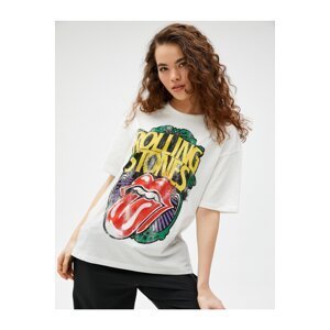 Koton Rolling Stones T-Shirt Printed Licensed Short Sleeve