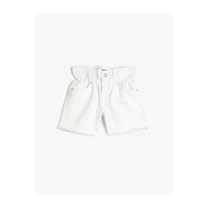 Koton Denim Shorts Elastic Waist Pocket Cotton