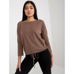 Basic brown cotton T-shirt by Fiona