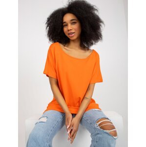 Basic orange blouse oversize