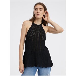 Black Womens Patterned Knitted Top ONLY Freja - Women