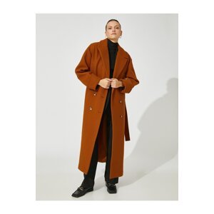 Koton Belted vrecko dvojradový dlhý kabát