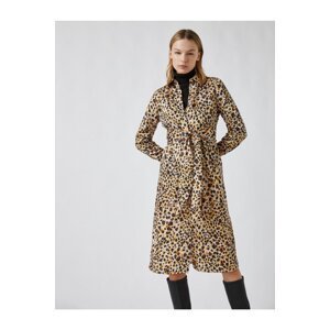 Midi šaty so vzorom Koton Leopard
