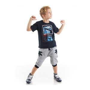 Mushi T-rex Info Boys T-shirt Capri Shorts Set