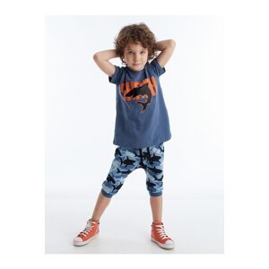 mshb&g Shark Camo Boy's T-shirt Capri Shorts Set