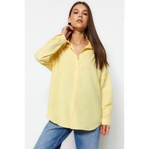 Trendyol Yellow Oversize/Wide Fit Woven Shirt